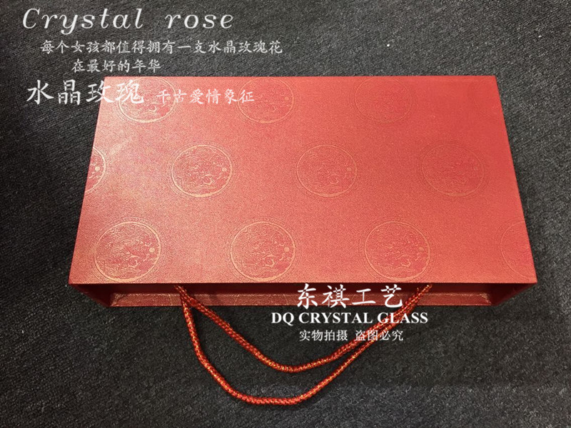 Dong Qi technology of high-grade crystal rose to send his girlfriend wife wedding anniversary birthday gift custom creative new year gift ornaments6