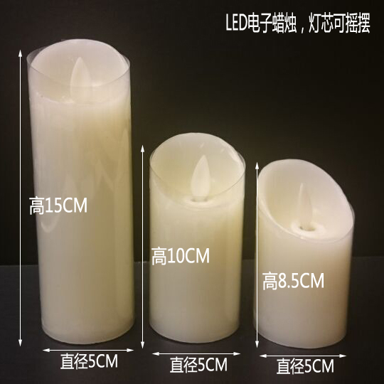 LED electronic candle diameter 5 cm cylindrical rolling Candle Lantern Wedding Crafts Candle light simulation LED electronic candles wholesale1