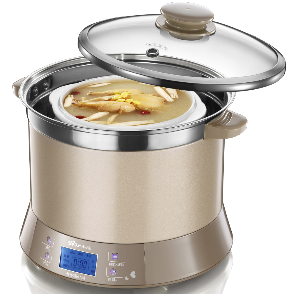 Bear (Bear) DDZ-125TC electric cooker electric stew pot four liner steel double stew 2.5L42