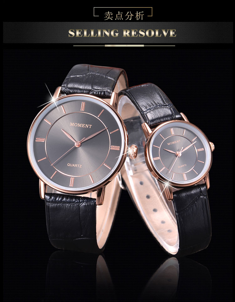 Genuine fashion mens watch belt watch Korean students ultra-thin non mechanical couple simple quartz watch1