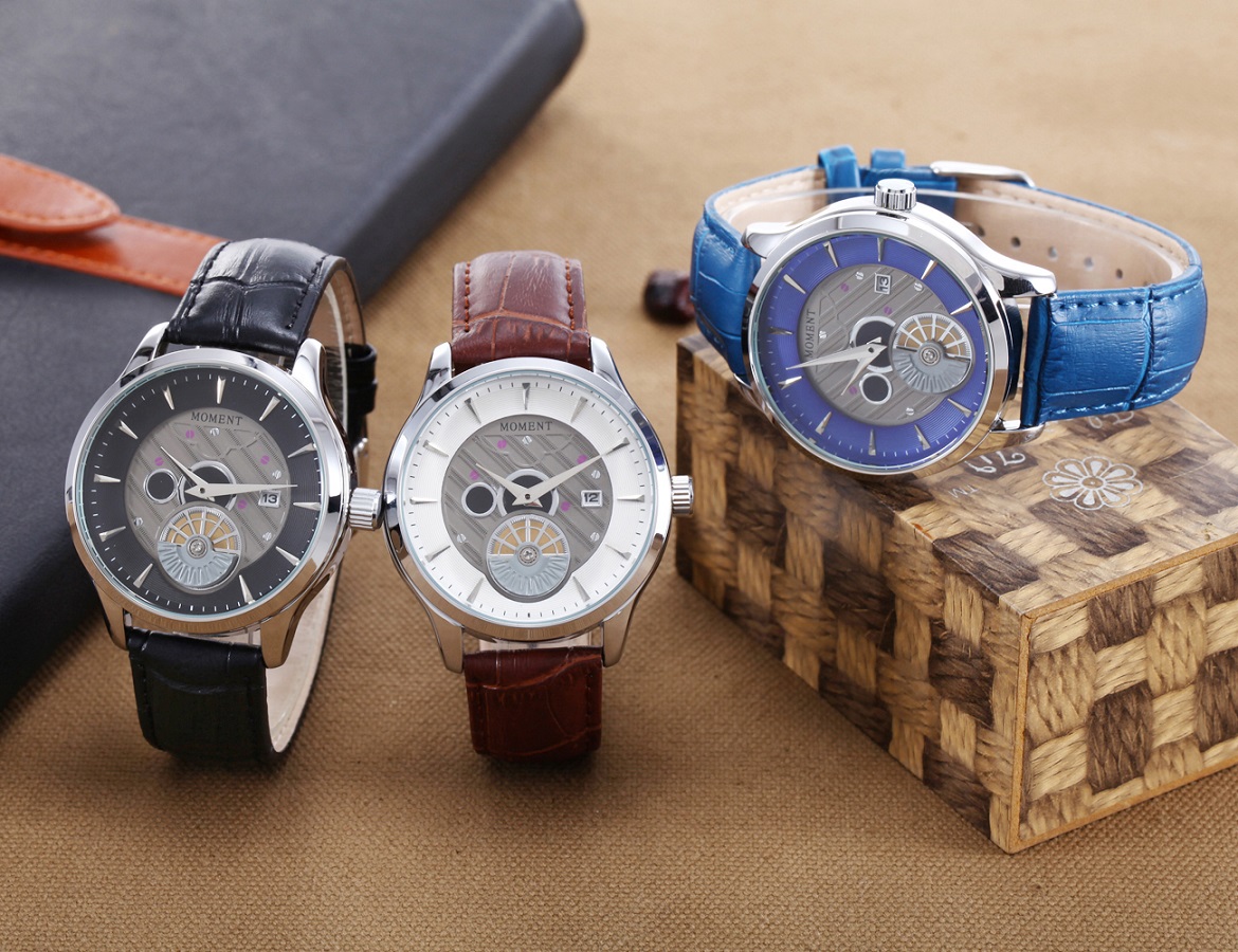 The men's leather watch men quartz watch3