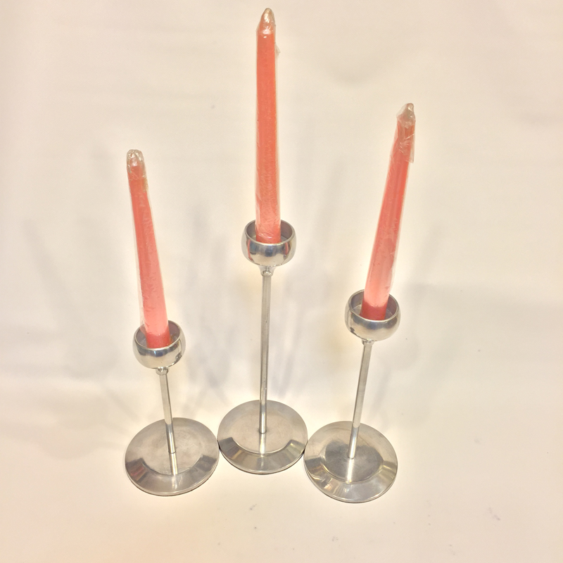 TH1036 European simple alloy three piece dual Candlestick crafts decoration wedding wedding gifts Wedding Candle table2