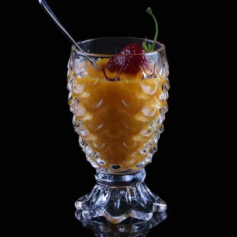 High fashion lead-free crystal glass juice drink cup creative fish scale cup red wine beer cup milk pineapple cup ice cream cup1