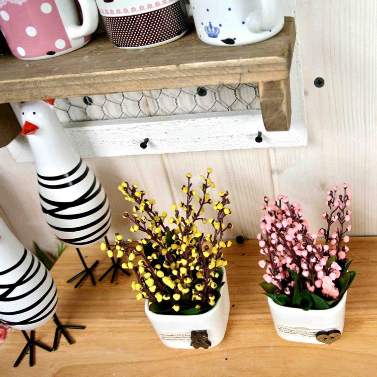 ZAKKA pastoral small pot simulation Home Furnishing Mini Desk ornaments decoration flowers white cup in Yulin2