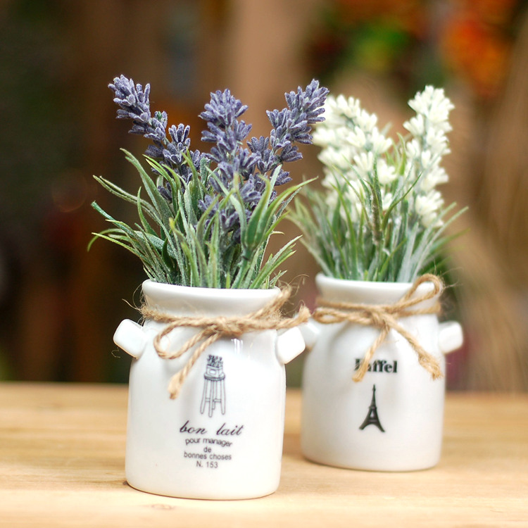 The grocery manufacturers selling ZAKKA small ornaments simulation lavender flower simulation set wholesale pastoral coniferous coniferous Lavender small ears1