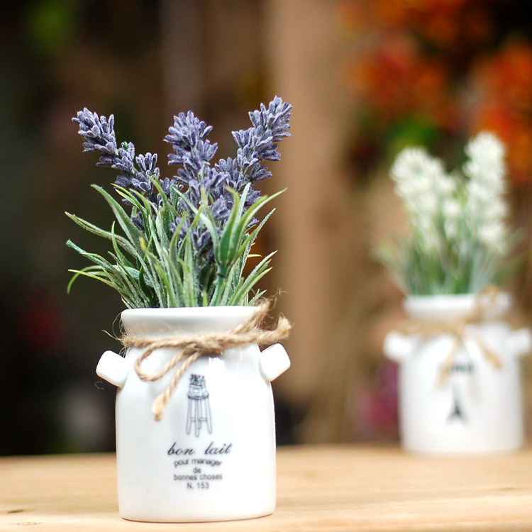 The grocery manufacturers selling ZAKKA small ornaments simulation lavender flower simulation set wholesale pastoral coniferous coniferous Lavender small ears4