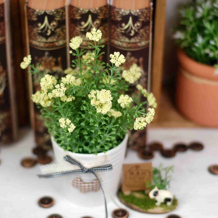 The high-end gift decoration ceramic pots exported to Japan and South Korea Home Furnishing thread high imitation European foam flower thread cup foam flower3