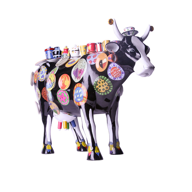 Western abstract creative high-grade resin tableware style decoration room decoration bovine animal ornaments2