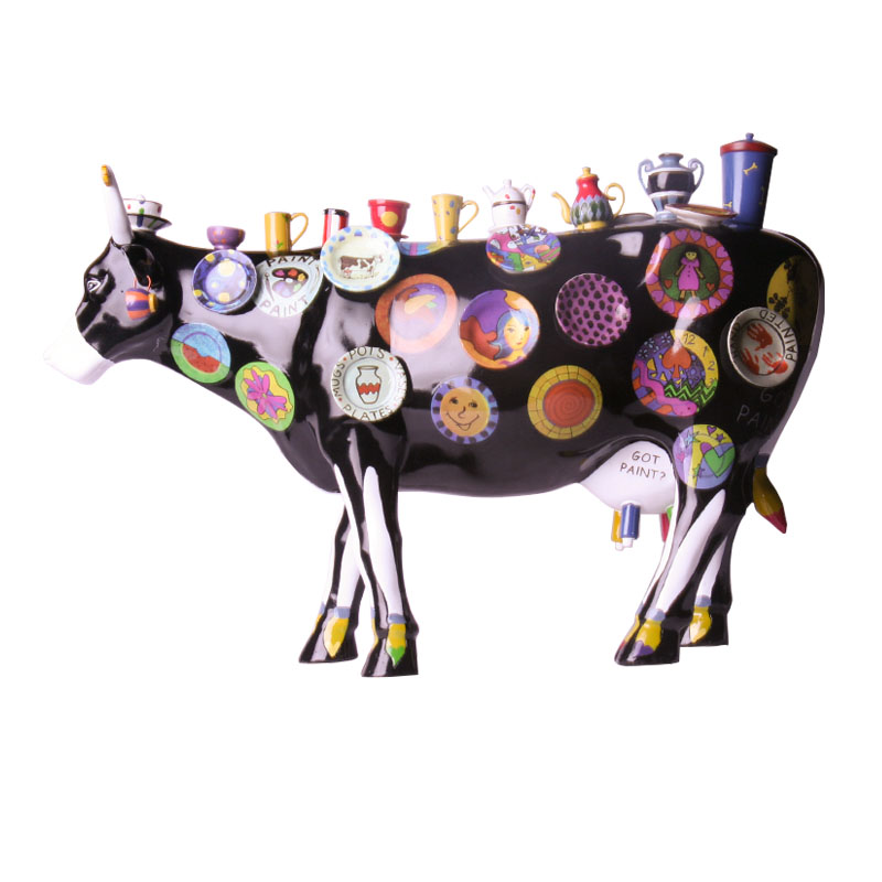 Western abstract creative high-grade resin tableware style decoration room decoration bovine animal ornaments1