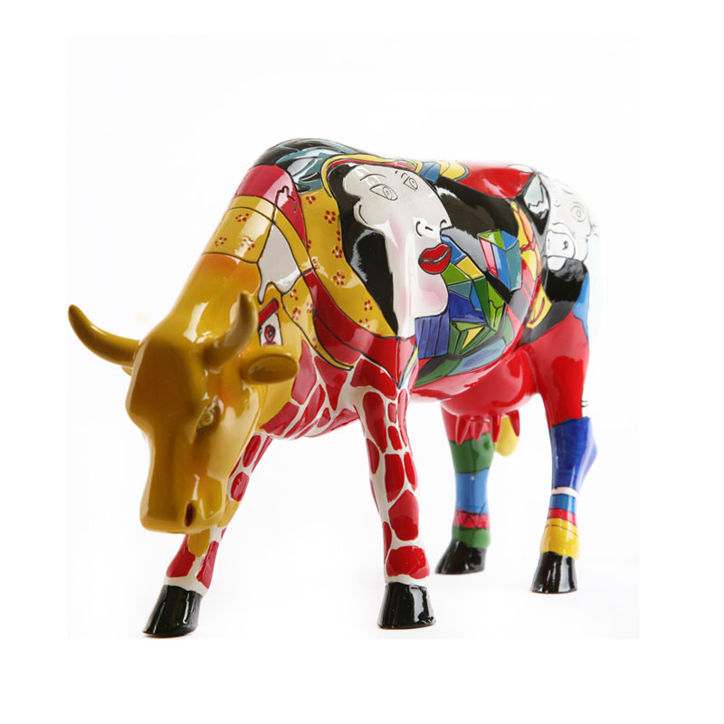 Western abstract creative high-grade resin ornaments for room decoration other African cattle animal ornaments2