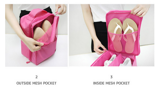 Travel series waterproof footwear packing bag, shoe box, travel receipt, portable packing box3