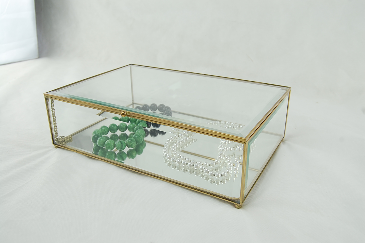 Modern simple transparent glass jewelry box jewelry box display box2