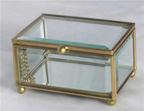Modern simple transparent glass jewelry box jewelry box display box1
