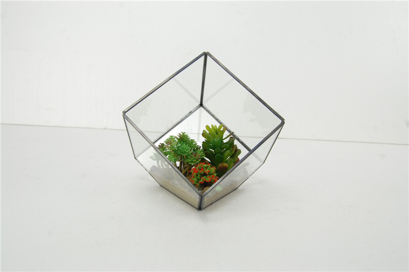 European Garden transparent polygon glass greenhouse study bedroom decoration (excluding flowers)1