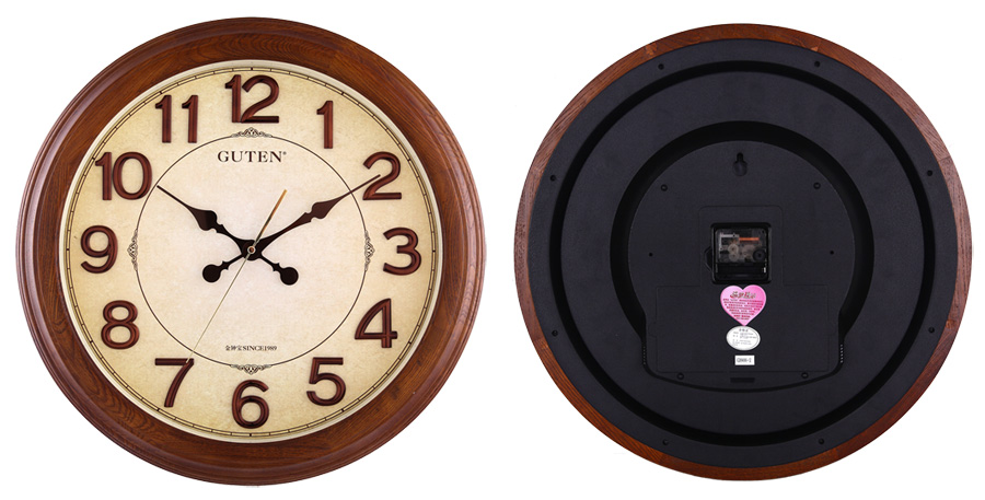 GD937-1 high-end stereo calibration achieve success and win recognition willow wood wall clock2