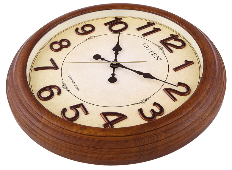GD937-1 high-end stereo calibration achieve success and win recognition willow wood wall clock4
