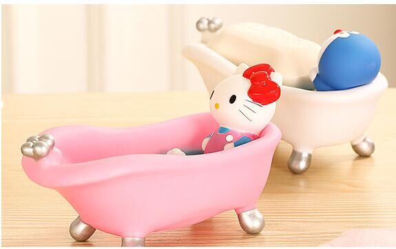 The new cute cartoon soap box creative bathtub shape capable of draining soap box6
