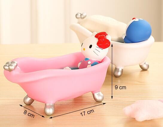 The new cute cartoon soap box creative bathtub shape capable of draining soap box5