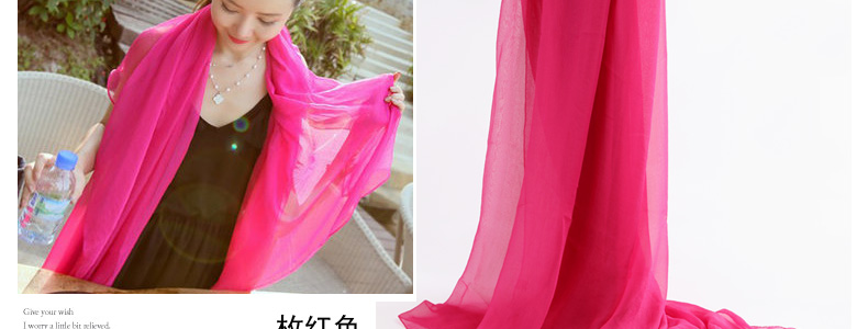 Spring and summer large size color chiffon scarf scarf scarf scarf girl sunscreen beach towel9