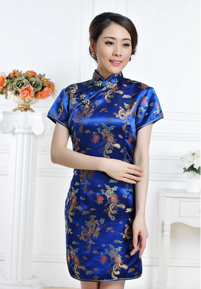 Dragon and Phoenix short cheongsam3