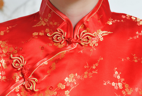 Plum blossom short cheongsam1