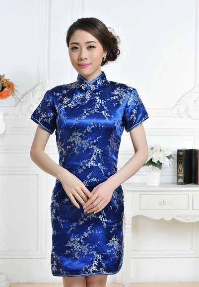 Plum blossom short cheongsam3