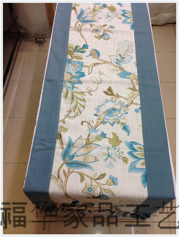 Chinese table's classical pastoral cotton fabric in modern European and American TV cabinet pad tea table cover towels2