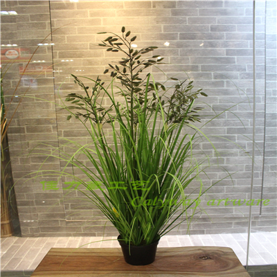 Simple pastoral leaf grass emulation of plant home decoration1