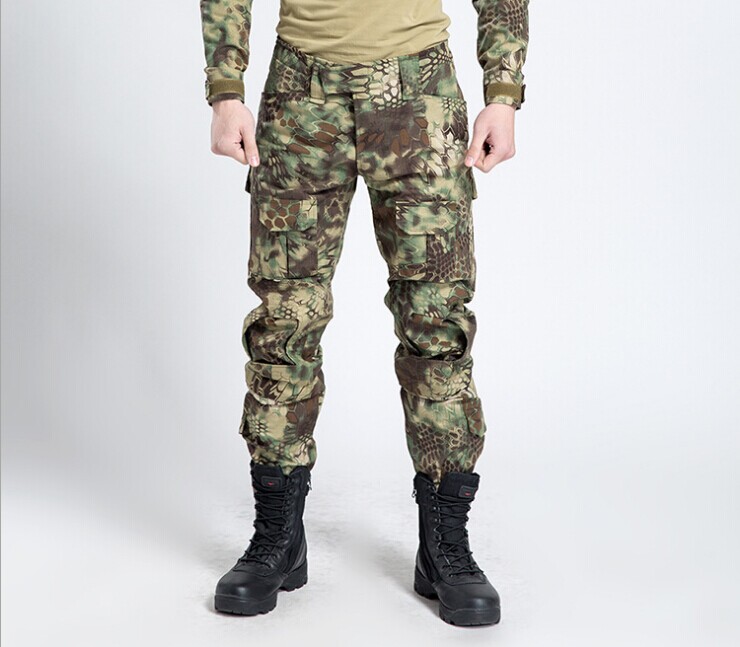 Cotton tactical trousers, knee protector, trousers army, four-dimensional pants, trousers and python color ACUCP men and women6