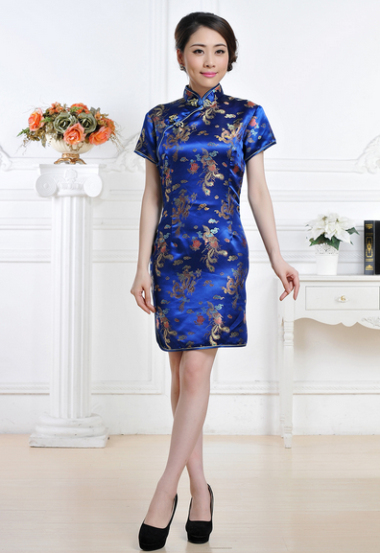 Dragon and Phoenix short cheongsam5