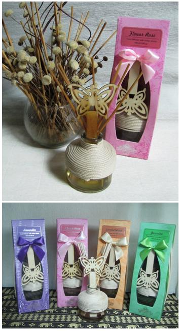 Circular transparent glass bottle with decorative rope tied 100ml aromatherapy oil with high quality wear pattern wood butterfly card and Teng Zhi2