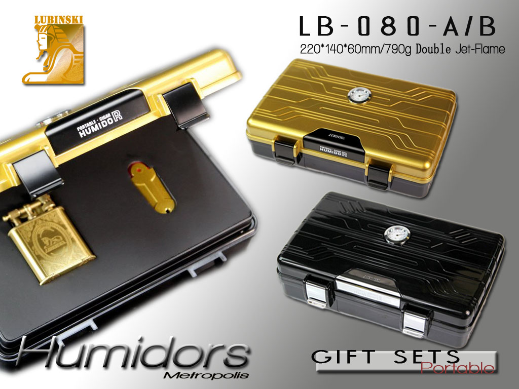 LB-080 portable cigar moisturizing box suit1