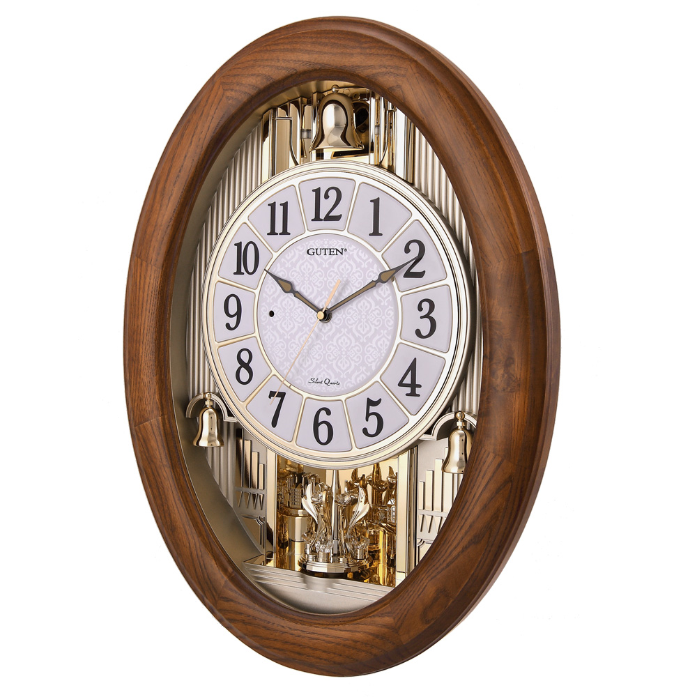 GD507-1 Tivoli wood pendulum clock chime music on top3