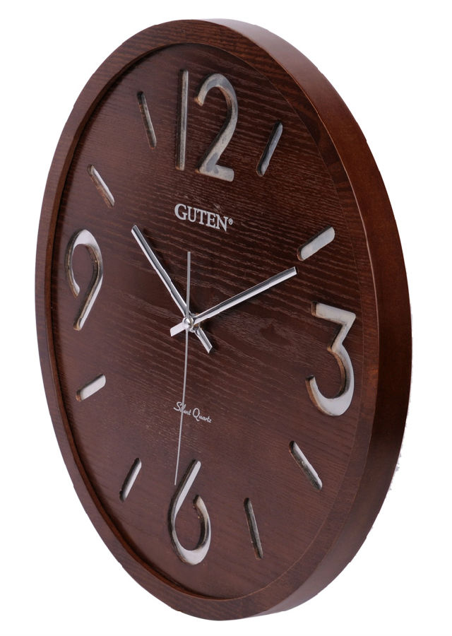 GD922-1 diaokeshiguang, convex glass round wooden hollow aluminum word clock3