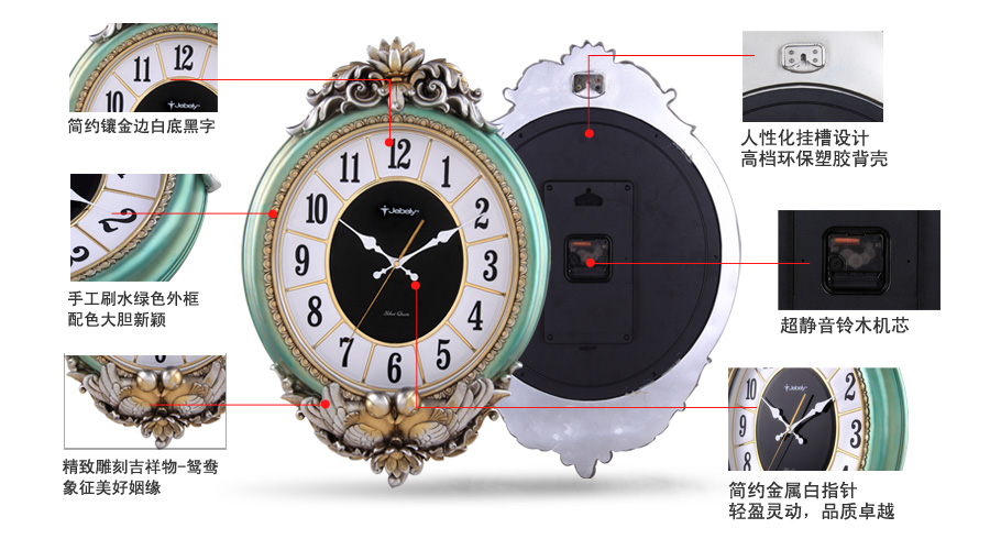 The eternal witness of European royal style advanced resin wall clock9