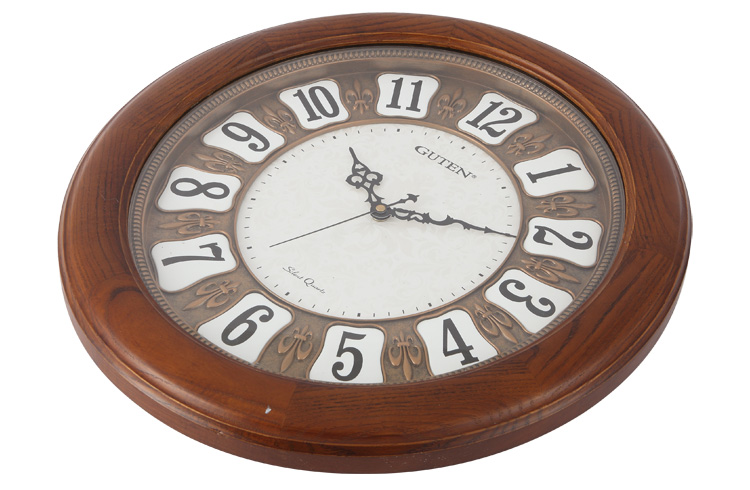 GD920-1 antique live wave font oval wood wall clock4