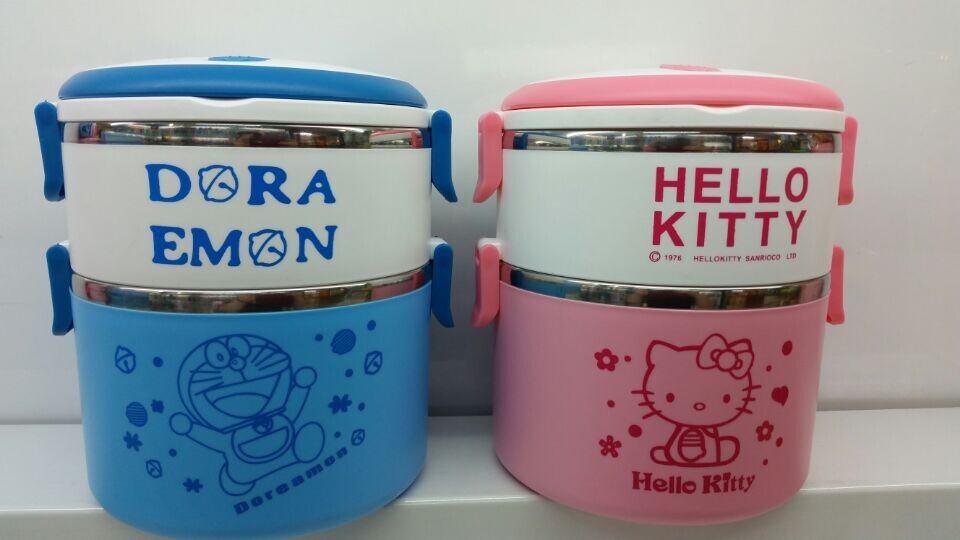 Cartoon 1.7L heat preservation stainless steel lunch box1