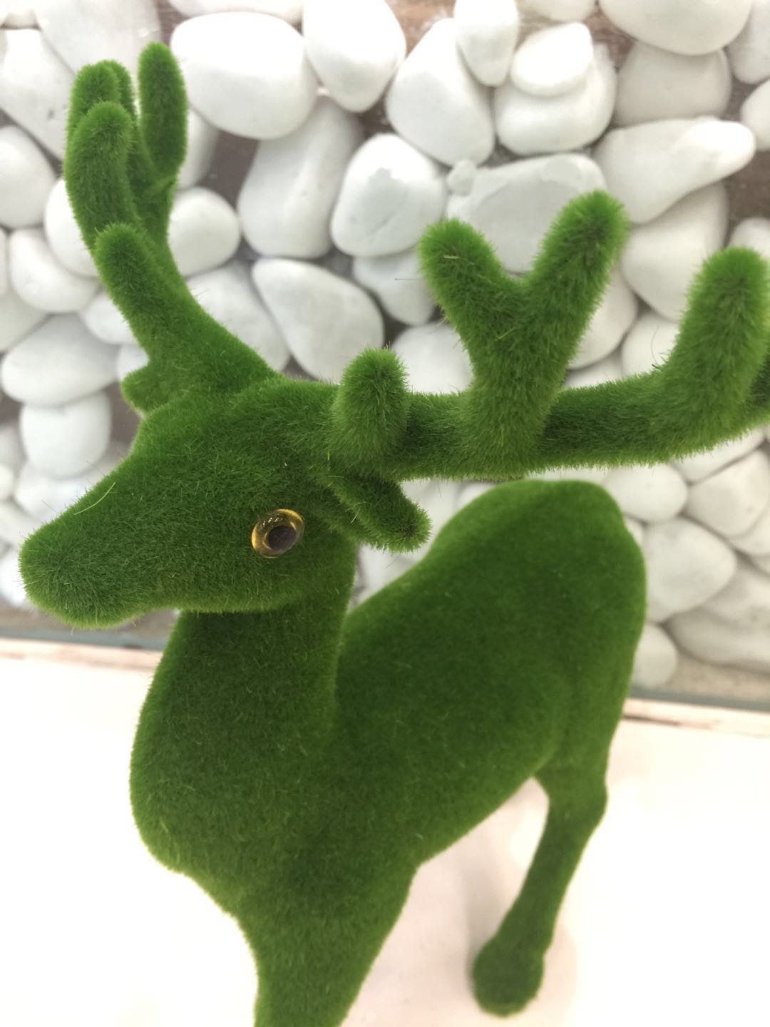Western style green deer hair ornaments Home Furnishing decorative ornaments animal ornaments1