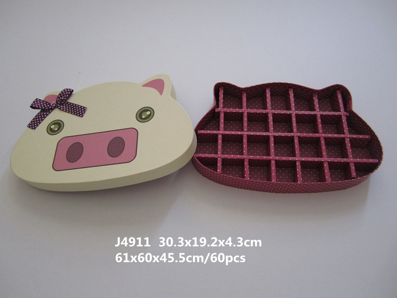 The new cute pig 24 chocolate packaging box gift box Kawasaki rose box special offer wholesale1