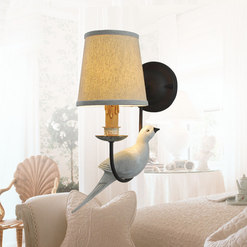 Idyllic bird wall lamp, resin bird wall lamp, American bird wall lamp2