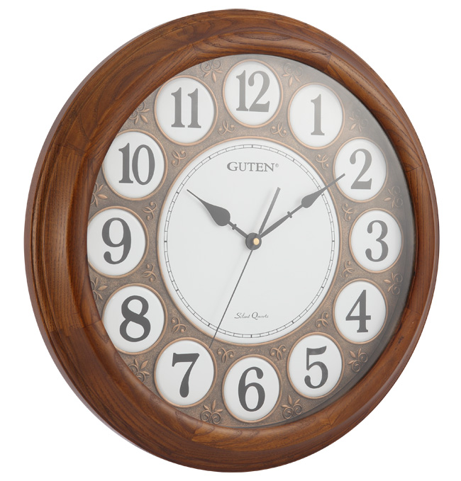 GD919-1 antique live wave font wood wall clock3