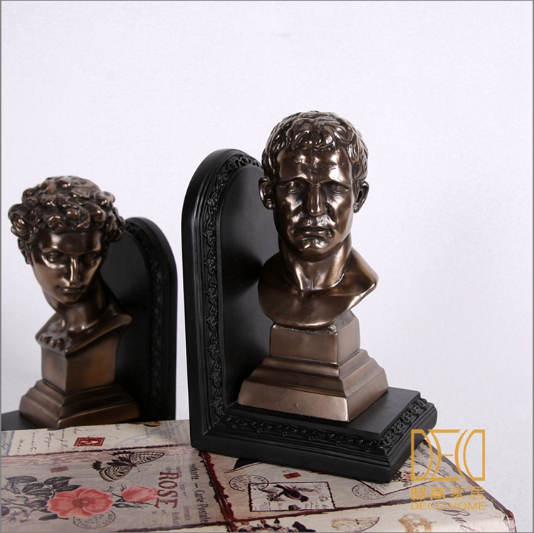 American soft decoration ornaments cold bronze crafts head office decoration decoration bookend12
