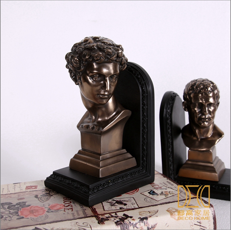 American soft decoration ornaments cold bronze crafts head office decoration decoration bookend13