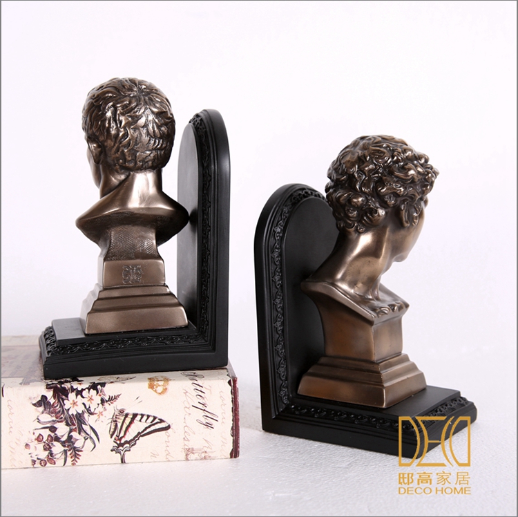 American soft decoration ornaments cold bronze crafts head office decoration decoration bookend3