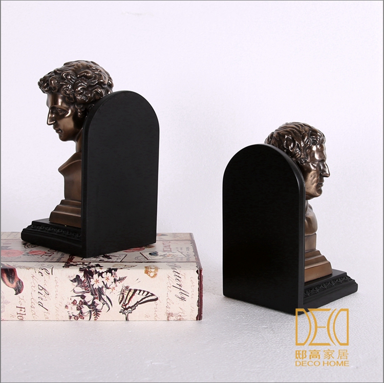 American soft decoration ornaments cold bronze crafts head office decoration decoration bookend4