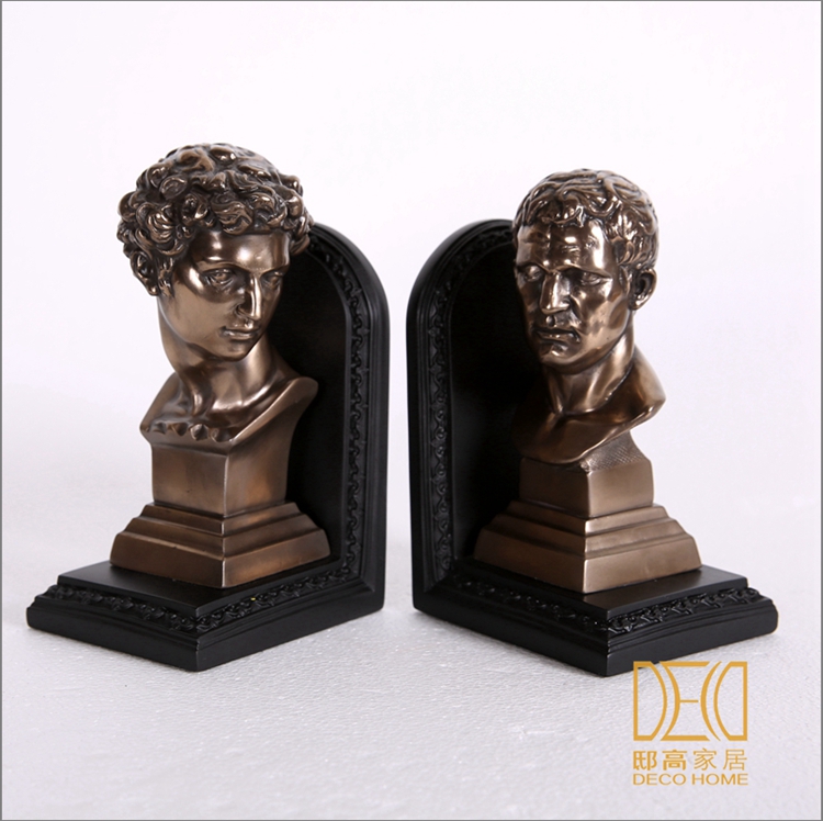 American soft decoration ornaments cold bronze crafts head office decoration decoration bookend9