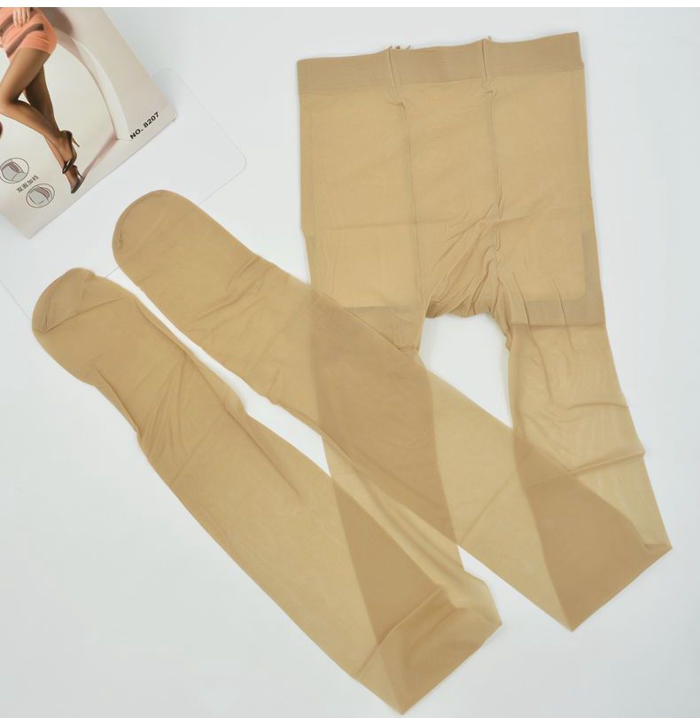Add fertilizer increased double crotch pantyhose Fujie silk anti snag lengthened off crotch stockings 82075