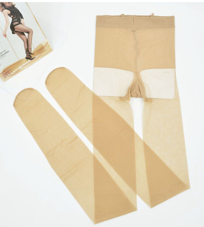 Summer thin hook toes through skin anti pantyhose 8D flat seamless stockings with 88201 off crotch crotch11