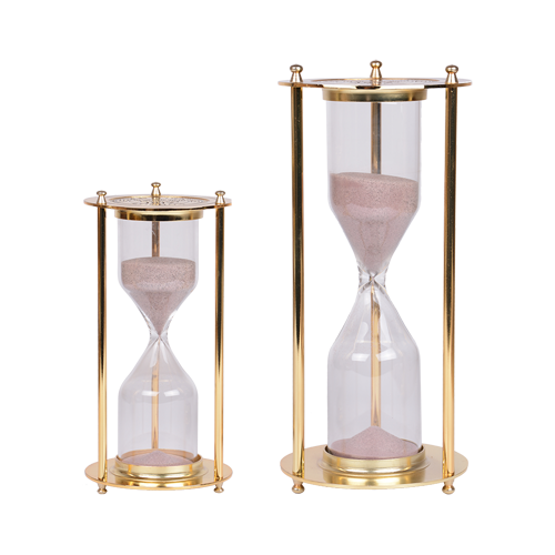 European fashion creative metal crystal gold lettering alloy hourglass hourglass model room decoration Home Furnishing decorations (with wooden fee) 05B-D15GL1