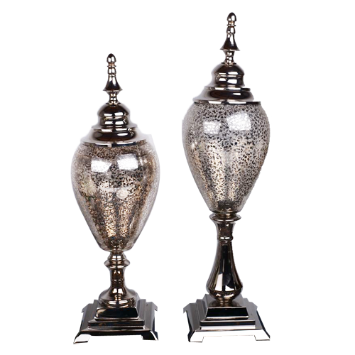 European high-grade nickel ornaments / candy jar nickel metal decoration Home Furnishing color fashion model room decorations (with wooden fee) S1-SN981